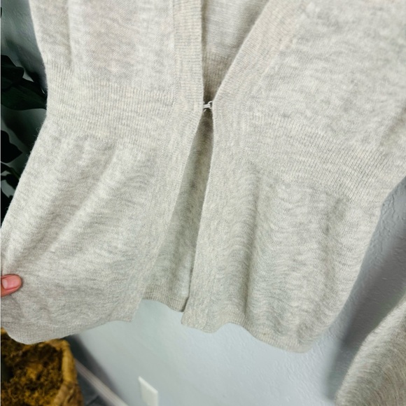 Rebecca Taylor Y2K Cashmere Bejeweled Baby Doll Pelum Grey Single Hook Cardigan - Picture 6 of 8